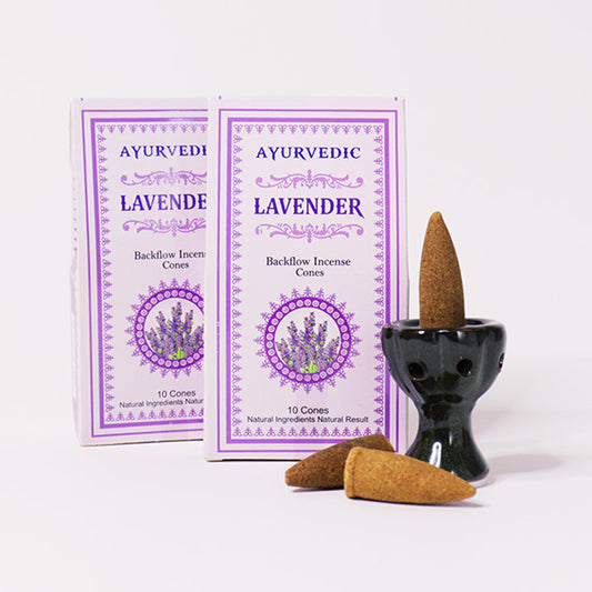 🎇放鬆身心🎇Ayurvedic薰衣草印度天然手工倒流香塔