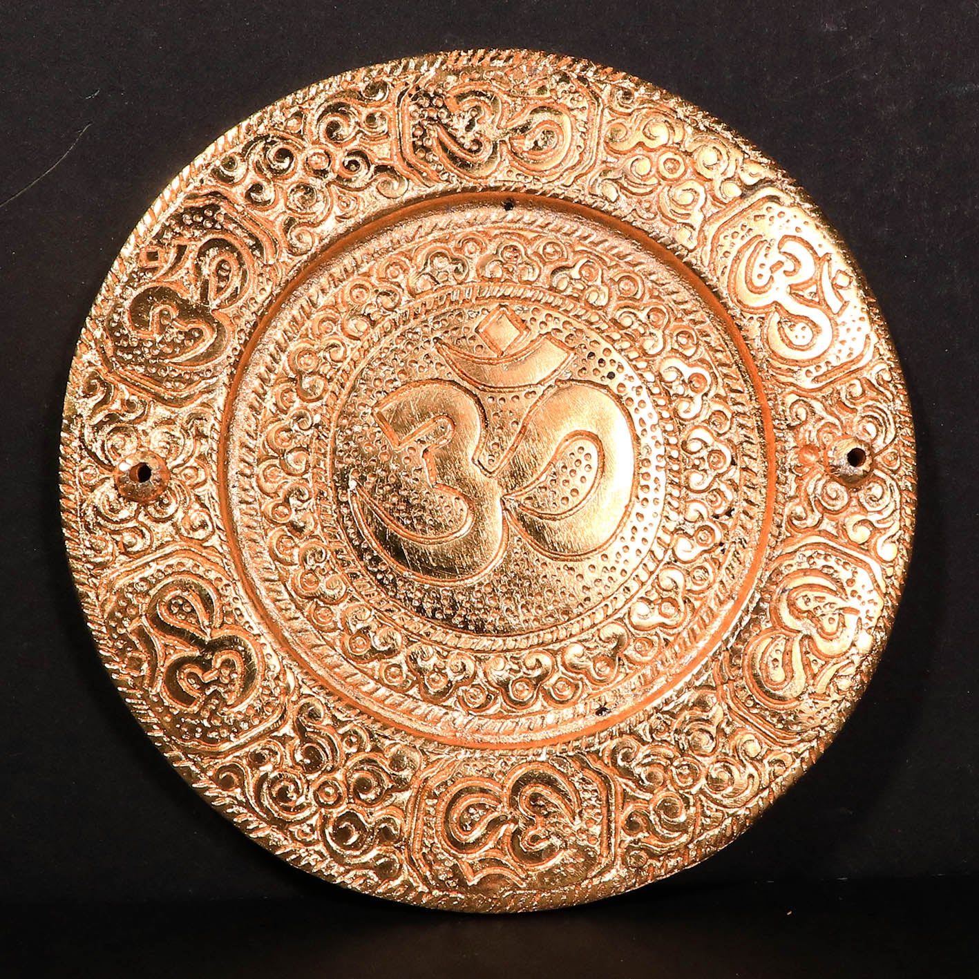 金色Om字銅製線香座