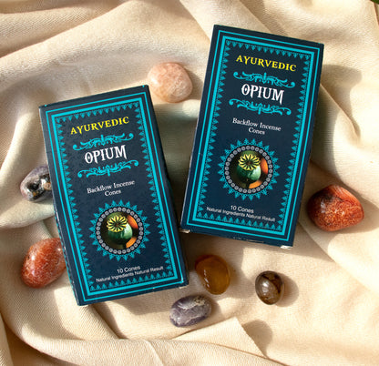 🎇放鬆身心🎇Ayurvedic罌粟花印度天然手工倒流香塔