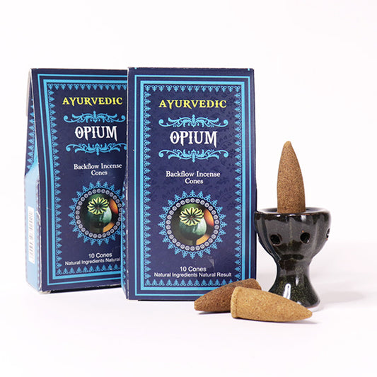 🎇放鬆身心🎇Ayurvedic罌粟花印度天然手工倒流香塔