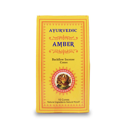 🎇穩定能量場🎇Ayurvedic琥珀印度天然手工倒流香塔