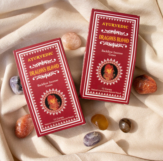 🎇強中之強之淨化火焰🎇Ayurvedic龍血印度天然手工倒流香塔