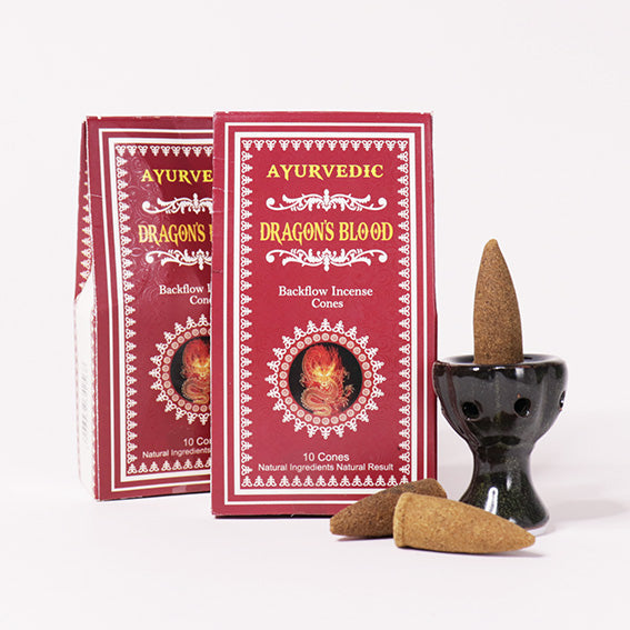 🎇強中之強之淨化火焰🎇Ayurvedic龍血印度天然手工倒流香塔