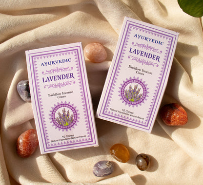 🎇放鬆身心🎇Ayurvedic薰衣草印度天然手工倒流香塔