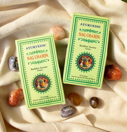 🎇放鬆身心🎇Ayurvedic Nag Champa 印度天然手工倒流香塔