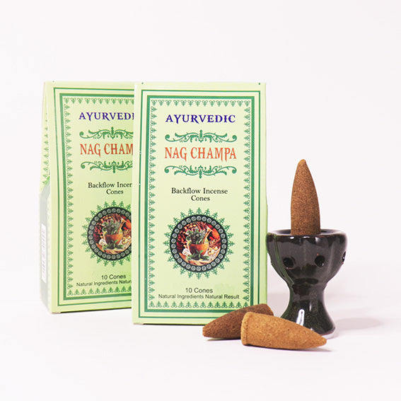 🎇放鬆身心🎇Ayurvedic Nag Champa 印度天然手工倒流香塔