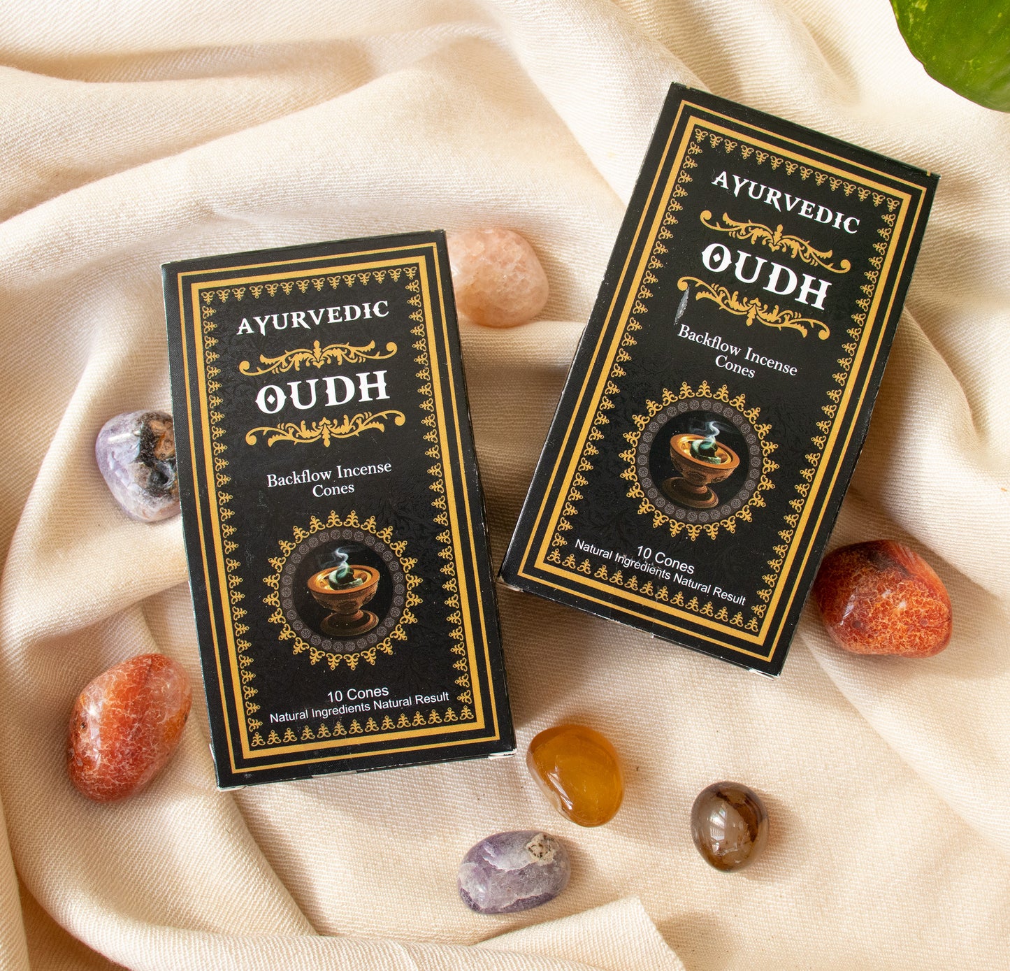 🎇東方招財黑金🎇Ayurvedic烏木印度天然手工倒流香塔