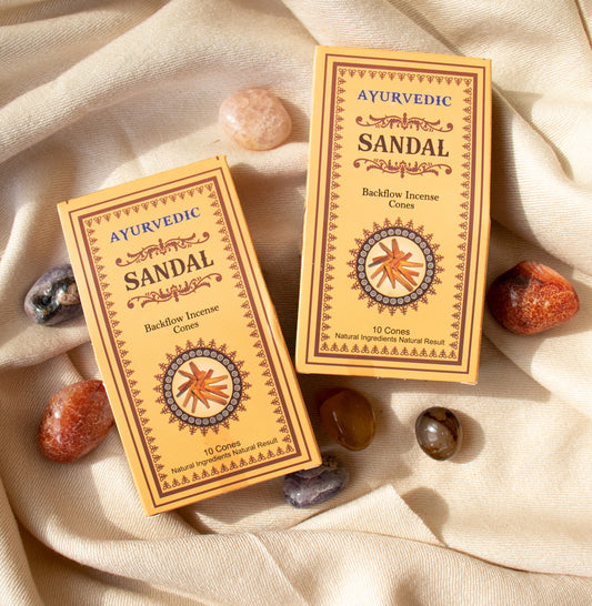 🎇沉澱提升靈性🎇Ayurvedic壇香印度天然手工倒流香塔