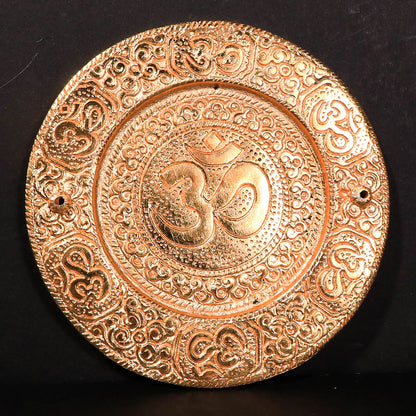 金色Om字銅製線香座