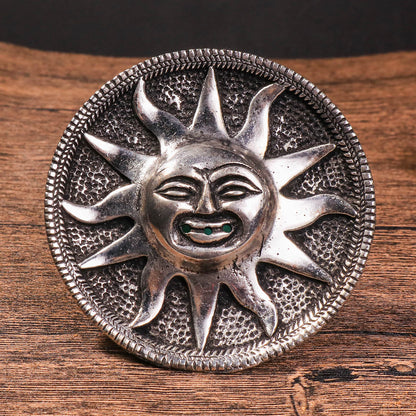 太陽雕花銅製線香座