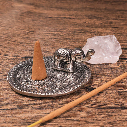 大象雕花銅製線香座