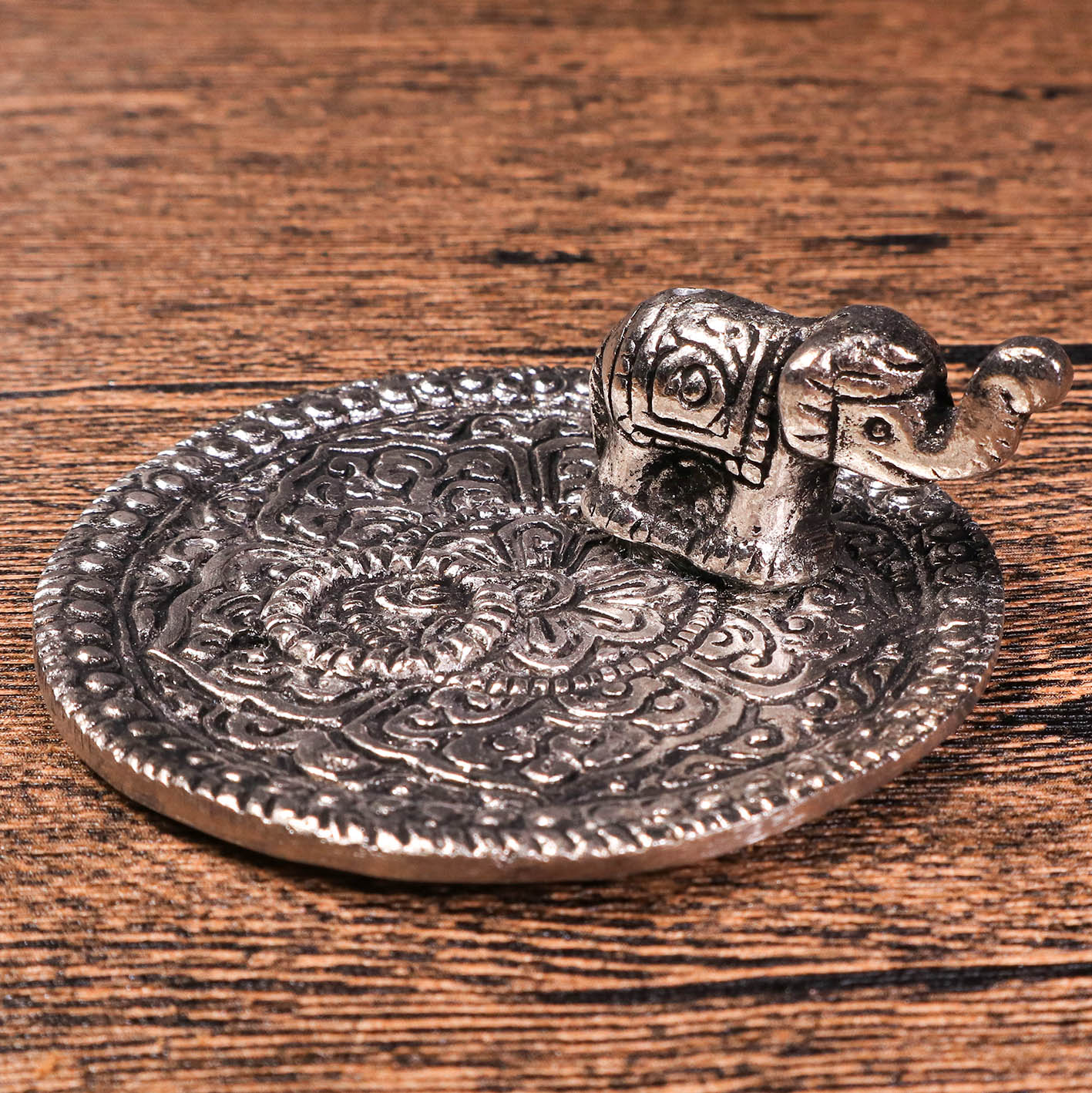 大象雕花銅製線香座