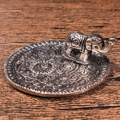 大象雕花銅製線香座