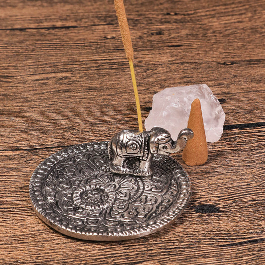 大象雕花銅製線香座