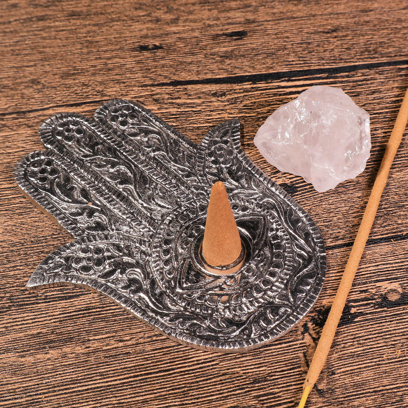 法蒂瑪之手雕花銅製線香座